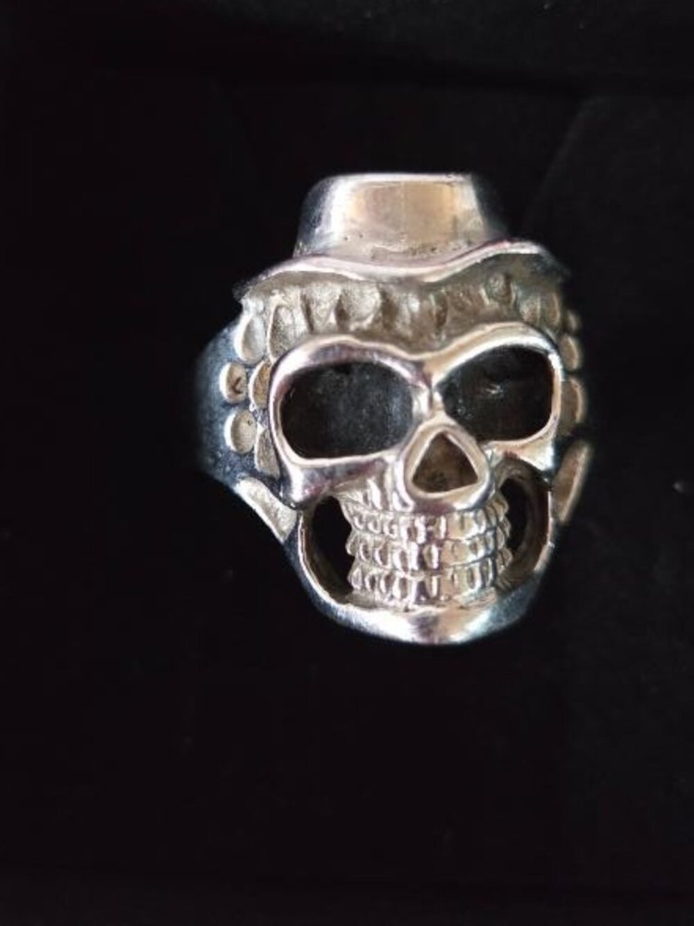 Gothic Biker Skull Ring Size 14, Stainless Steel Skull Ring, Men's Punk Rock